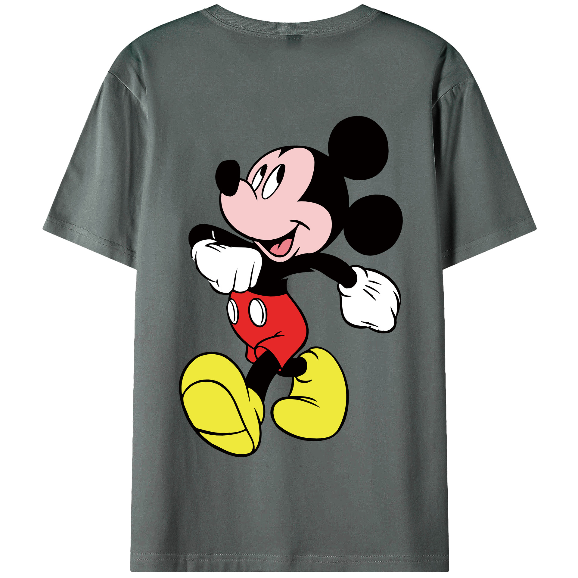 （画像用） ミッキーマウス Mickey Mouse 綿100％半袖Tシャツ（背面プリント）